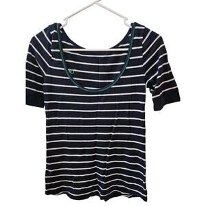 Gilly Hicks Women's Blue & White Stripe Top size S